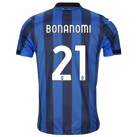 Kandiny Férfi Andrea Bonanomi #21 Fekete Kék Hazai Jersey 2023/24 Mez Póló Ing