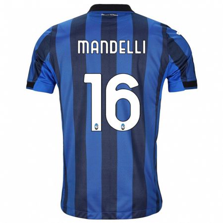 Kandiny Férfi Giulia Mandelli #16 Fekete Kék Hazai Jersey 2023/24 Mez Póló Ing