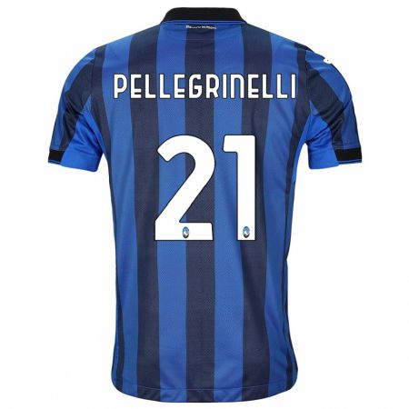 Kandiny Férfi Giorgia Pellegrinelli #21 Fekete Kék Hazai Jersey 2023/24 Mez Póló Ing