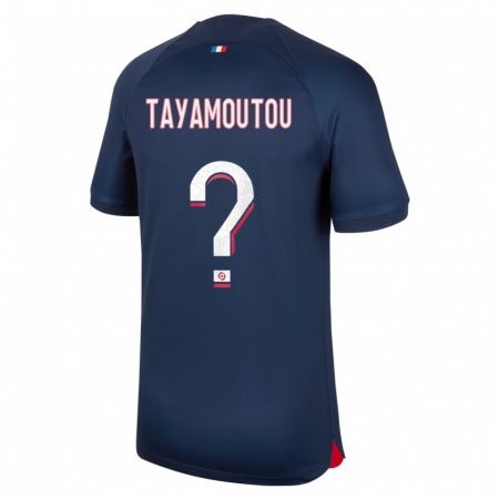 Kandiny Férfi Enzo Tayamoutou #0 Kék Piros Hazai Jersey 2023/24 Mez Póló Ing