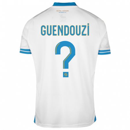 Kandiny Férfi Milan Guendouzi #0 Fehér Hazai Jersey 2023/24 Mez Póló Ing