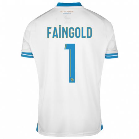 Kandiny Férfi Abbie Faingold #1 Fehér Hazai Jersey 2023/24 Mez Póló Ing