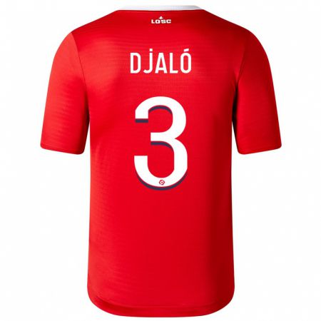 Kandiny Férfi Tiago Djaló #3 Piros Hazai Jersey 2023/24 Mez Póló Ing