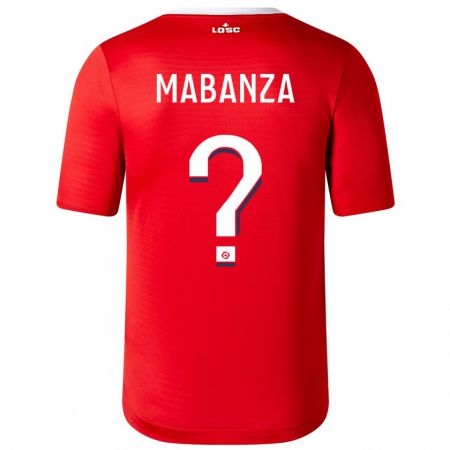 Kandiny Férfi Carmel Mabanza #0 Piros Hazai Jersey 2023/24 Mez Póló Ing