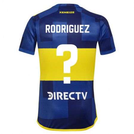 Kandiny Férfi Román Rodríguez #0 Sötétkék Sárga Hazai Jersey 2023/24 Mez Póló Ing