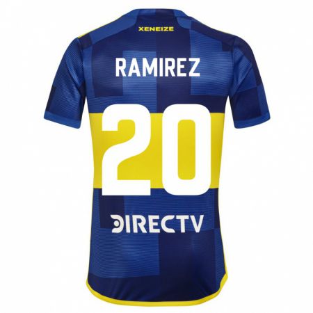 Kandiny Férfi Juan Ramírez #20 Sötétkék Sárga Hazai Jersey 2023/24 Mez Póló Ing
