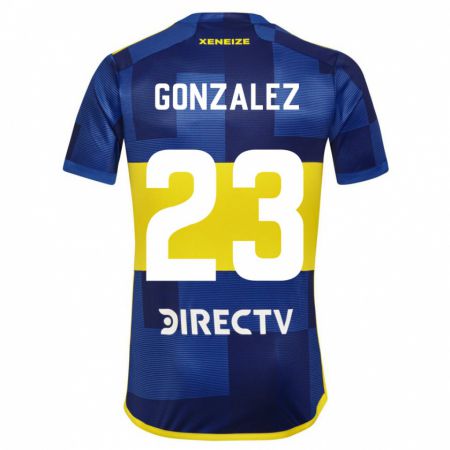 Kandiny Férfi Diego González #23 Sötétkék Sárga Hazai Jersey 2023/24 Mez Póló Ing