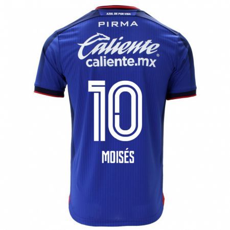 Kandiny Férfi Moisés Vieira #10 Kék Hazai Jersey 2023/24 Mez Póló Ing