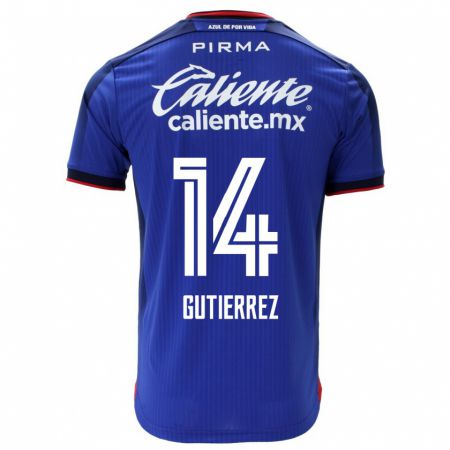 Kandiny Férfi Alexis Gutiérrez #14 Kék Hazai Jersey 2023/24 Mez Póló Ing