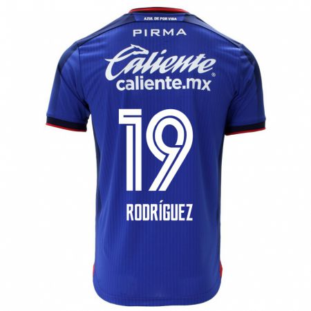 Kandiny Férfi Carlos Rodríguez #19 Kék Hazai Jersey 2023/24 Mez Póló Ing