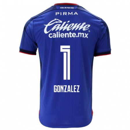 Kandiny Férfi Itzayana Gonzalez #1 Kék Hazai Jersey 2023/24 Mez Póló Ing