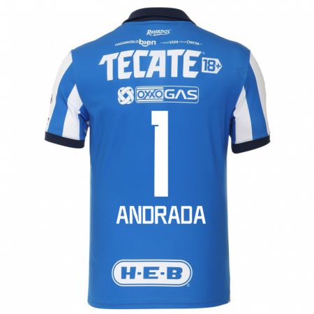 Kandiny Férfi Esteban Andrada #1 Kék Fehér Hazai Jersey 2023/24 Mez Póló Ing