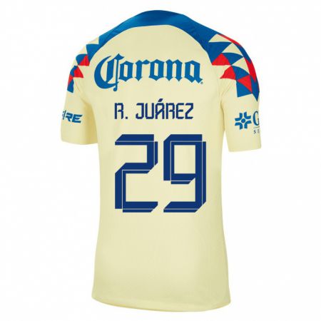 Kandiny Férfi Ramón Juárez #29 Sárga Hazai Jersey 2023/24 Mez Póló Ing