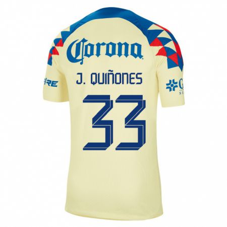 Kandiny Férfi Julián Quiñones #33 Sárga Hazai Jersey 2023/24 Mez Póló Ing
