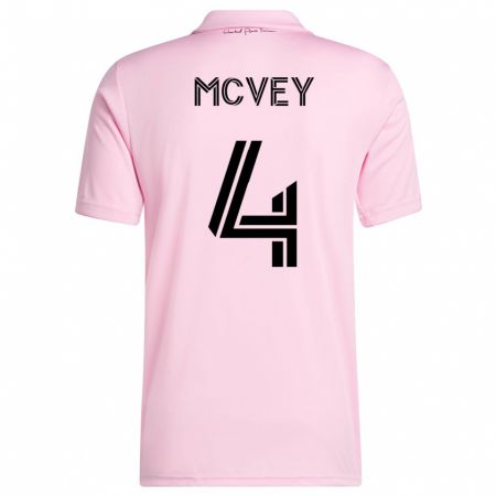 Kandiny Férfi Christopher Mcvey #4 Rózsaszín Hazai Jersey 2023/24 Mez Póló Ing