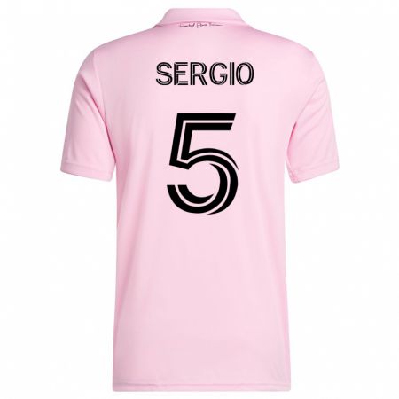 Kandiny Férfi Sergio Busquets #5 Rózsaszín Hazai Jersey 2023/24 Mez Póló Ing