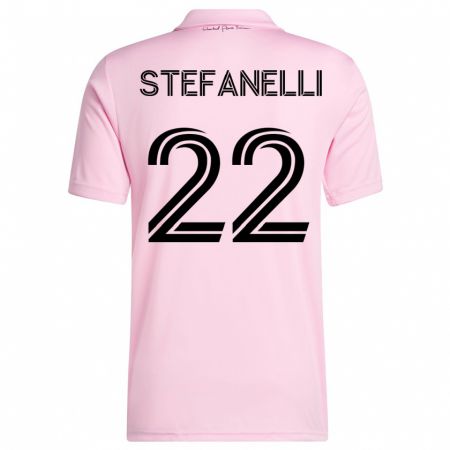 Kandiny Férfi Nicolás Stefanelli #22 Rózsaszín Hazai Jersey 2023/24 Mez Póló Ing