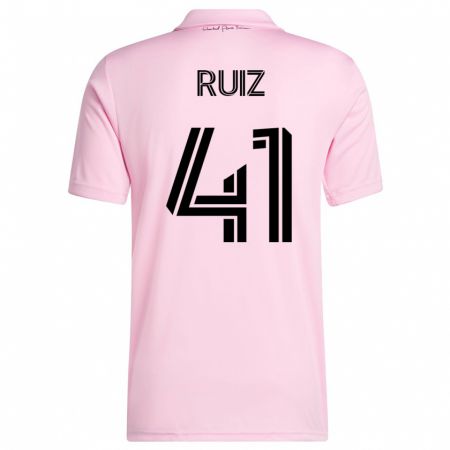 Kandiny Férfi David Ruíz #41 Rózsaszín Hazai Jersey 2023/24 Mez Póló Ing