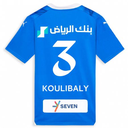 Kandiny Férfi Kalidou Koulibaly #3 Kék Hazai Jersey 2023/24 Mez Póló Ing
