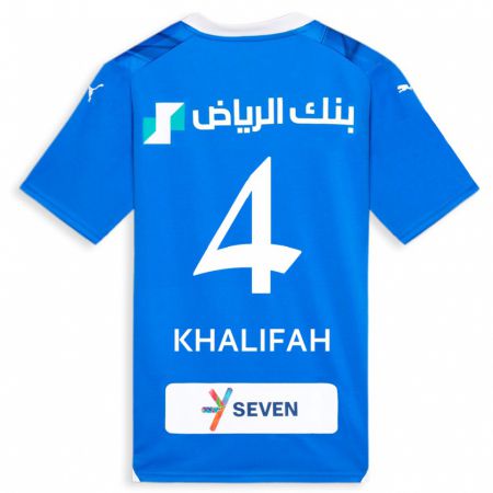 Kandiny Férfi Khalifah Al-Dawsari #4 Kék Hazai Jersey 2023/24 Mez Póló Ing