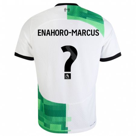 Kandiny Férfi Louis Enahoro-Marcus #0 Fehér Zöld Idegenbeli Jersey 2023/24 Mez Póló Ing
