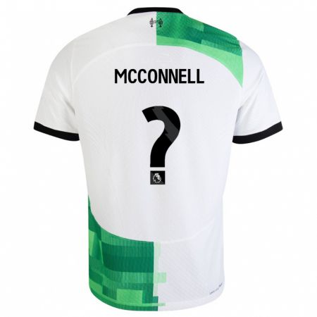 Kandiny Férfi James Mcconnell #0 Fehér Zöld Idegenbeli Jersey 2023/24 Mez Póló Ing