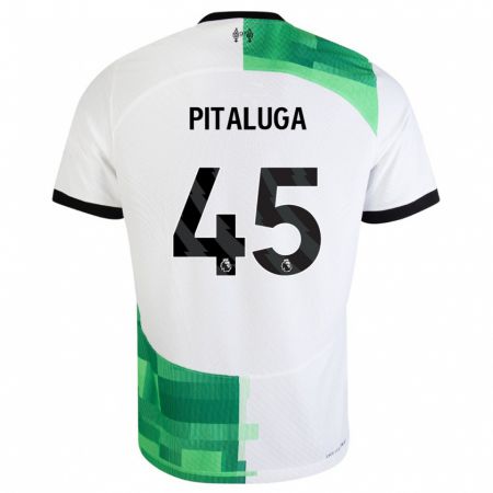 Kandiny Férfi Marcelo Pitaluga #45 Fehér Zöld Idegenbeli Jersey 2023/24 Mez Póló Ing