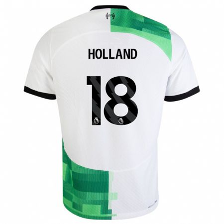 Kandiny Férfi Ceri Holland #18 Fehér Zöld Idegenbeli Jersey 2023/24 Mez Póló Ing