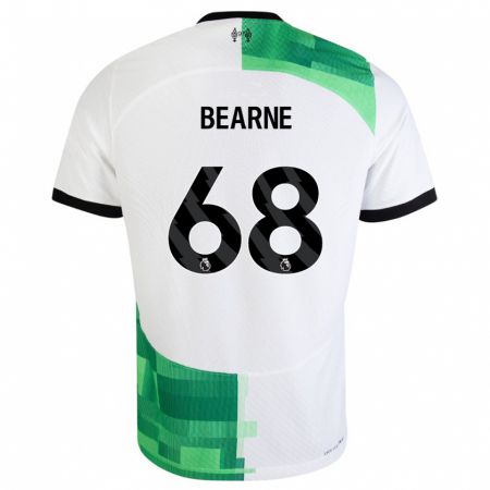Kandiny Férfi Jack Bearne #68 Fehér Zöld Idegenbeli Jersey 2023/24 Mez Póló Ing
