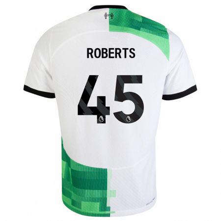 Kandiny Férfi Iwan Roberts #45 Fehér Zöld Idegenbeli Jersey 2023/24 Mez Póló Ing
