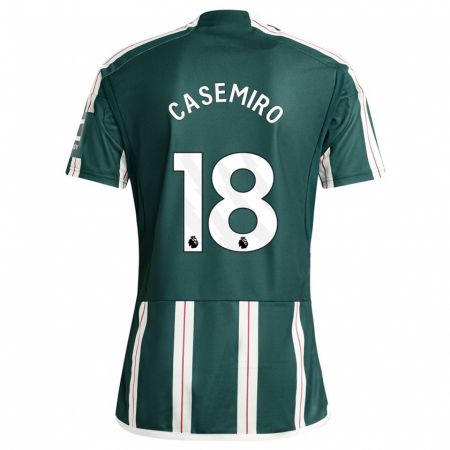 Kandiny Férfi Casemiro #18 Sötétzöld Idegenbeli Jersey 2023/24 Mez Póló Ing