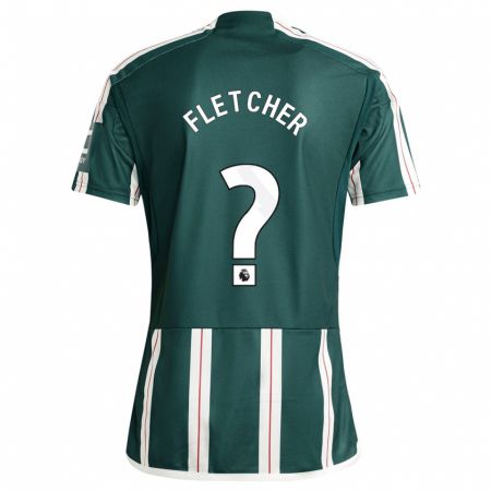 Kandiny Férfi Tyler Fletcher #0 Sötétzöld Idegenbeli Jersey 2023/24 Mez Póló Ing