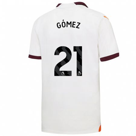 Kandiny Férfi Sergio Gómez #21 Fehér Idegenbeli Jersey 2023/24 Mez Póló Ing