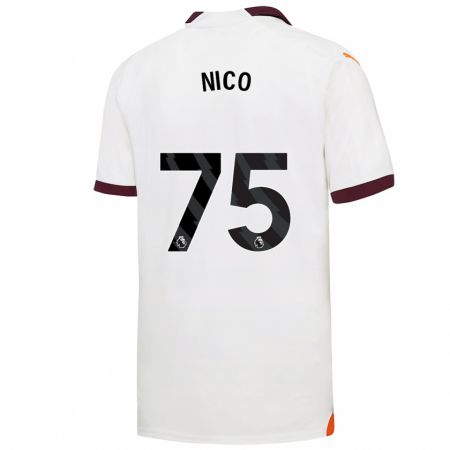 Kandiny Férfi Nico O'reilly #75 Fehér Idegenbeli Jersey 2023/24 Mez Póló Ing