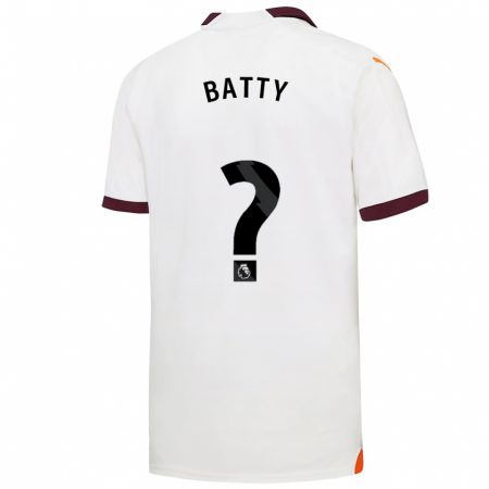 Kandiny Férfi Daniel Batty #0 Fehér Idegenbeli Jersey 2023/24 Mez Póló Ing