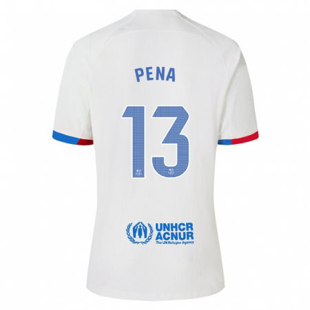 Kandiny Férfi Iñaki Peña #13 Fehér Idegenbeli Jersey 2023/24 Mez Póló Ing