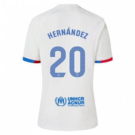 Kandiny Férfi Unai Hernández #20 Fehér Idegenbeli Jersey 2023/24 Mez Póló Ing