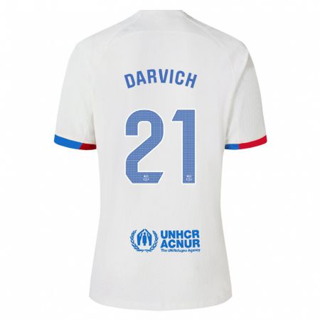 Kandiny Férfi Noah Darvich #21 Fehér Idegenbeli Jersey 2023/24 Mez Póló Ing