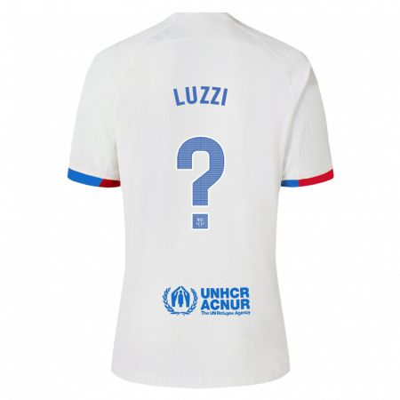 Kandiny Férfi Fabian Luzzi #0 Fehér Idegenbeli Jersey 2023/24 Mez Póló Ing