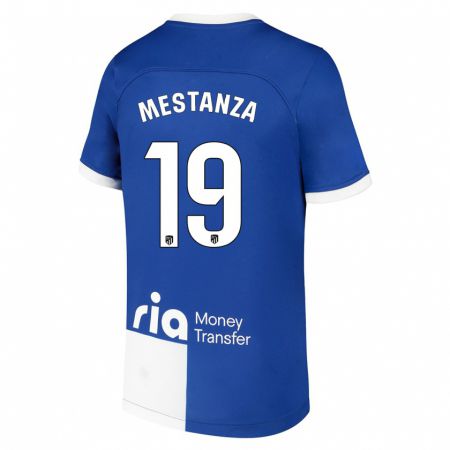 Kandiny Férfi Alejandro Mestanza #19 Kék Fehér Idegenbeli Jersey 2023/24 Mez Póló Ing