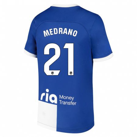 Kandiny Férfi Fernando Medrano #21 Kék Fehér Idegenbeli Jersey 2023/24 Mez Póló Ing