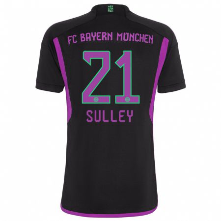 Kandiny Férfi Williams Baffour Sulley #21 Fekete Idegenbeli Jersey 2023/24 Mez Póló Ing
