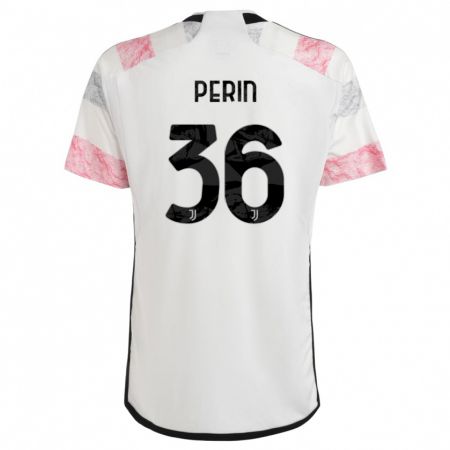 Kandiny Férfi Mattia Perin #36 Fehér Rózsaszín Idegenbeli Jersey 2023/24 Mez Póló Ing