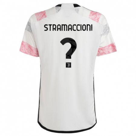 Kandiny Férfi Diego Stramaccioni #0 Fehér Rózsaszín Idegenbeli Jersey 2023/24 Mez Póló Ing