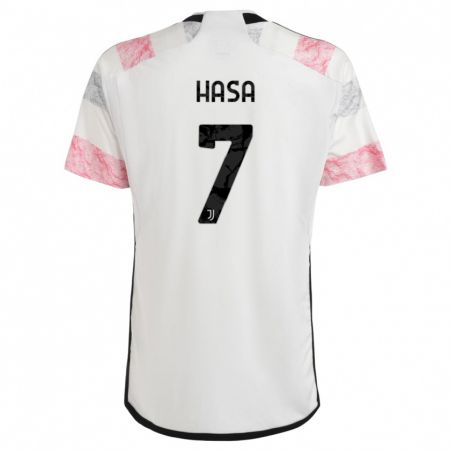 Kandiny Férfi Luis Hasa #7 Fehér Rózsaszín Idegenbeli Jersey 2023/24 Mez Póló Ing