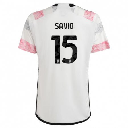 Kandiny Férfi Federico Savio #15 Fehér Rózsaszín Idegenbeli Jersey 2023/24 Mez Póló Ing
