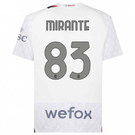 Kandiny Férfi Antonio Mirante #83 Fehér Idegenbeli Jersey 2023/24 Mez Póló Ing