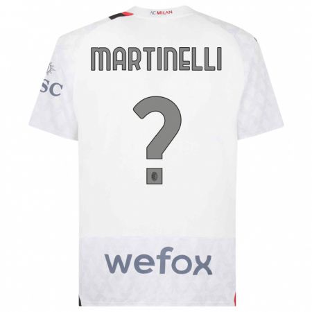 Kandiny Férfi Riccardo Martinelli #0 Fehér Idegenbeli Jersey 2023/24 Mez Póló Ing