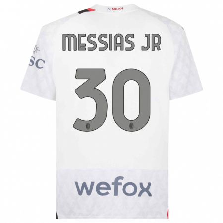 Kandiny Férfi Junior Messias #30 Fehér Idegenbeli Jersey 2023/24 Mez Póló Ing