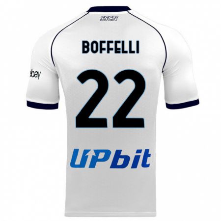 Kandiny Férfi Valerio Boffelli #22 Fehér Idegenbeli Jersey 2023/24 Mez Póló Ing